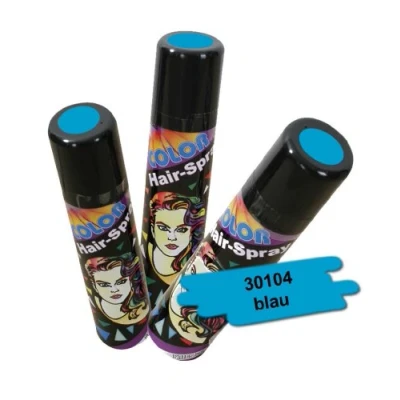 Imagen de Tinte en spray para el pelo, carnaval, color azul, paquete original, 30104