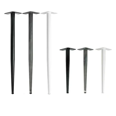 Imagen de Natural Goods Berlin 4X CONICAL Legs, Patas de Muebles, con Recubrimiento en Polvo, protección del Suelo Regulable Altura, Bricolaje (Blanco, 72cm Mesa Comedor/Escritorio)