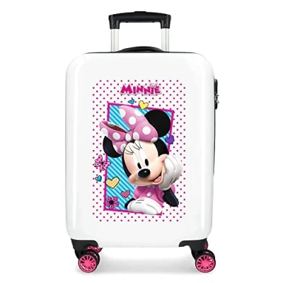 Imagen de Disney Minnie Joy Maleta de cabina Multicolor 34x55x20 cms Rígida ABS Cierre combinación 34L 2,6Kgs 4 Ruedas Dobles Equipaje Mano