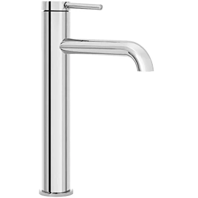 Imagen de Rea grifo de lavabo cromado punto alto, mezclador baño latón, monomando, lavado a mano ajustable en frío y caliente (cromado)
