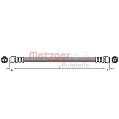 Imagen de METZGER 4110727 Latiguillos de Freno 428 MERCEDES BENZ: Clase E Berlina