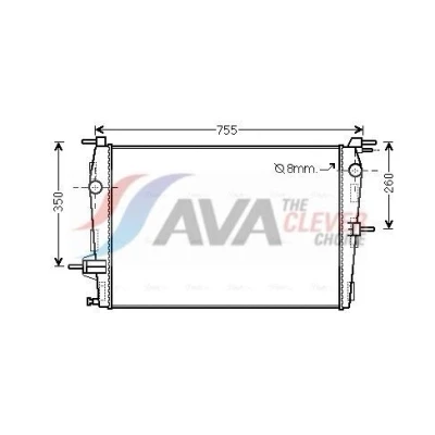 Imagen de PRASCO RT2458 Radiador, refrigeración del motor Aluminio 655 455 16 Aletas soldadas RENAULT: MEGANE 3 Coupe, 3, SCENIC