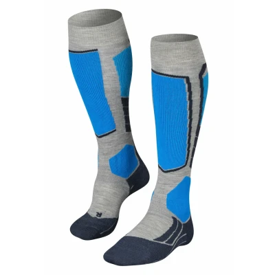 Imagen de FALKE SK2 Intermediate M KH lana hilo funcional calida gruesa 1 par, Calcetines de esquí Hombre, Gris (Light Grey 3400), 44 45