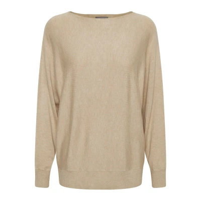 Imagen de Culture Annemarie Batwing Jersey de punto, Mujer, Talla: XXL, Warm sand melange