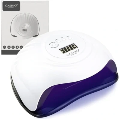 Imagen de GASHIO® 168W Dual UV/LED lámpara profesional secador de uñas para esmalte gel con temporizador 10/30/60/99s sensor LCD pantalla zócalo