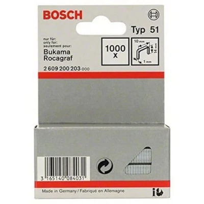 Imagen de Bosch 2 609 200 203 Grapa de alambre plano tipo 51 10 x 1 14 mm (pack 1000)