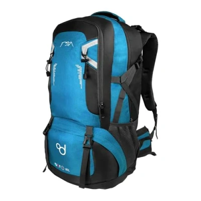 Imagen de OcioDual Mochila 60Litros Senderismo Impermeable Montañero Viaje Acampar Aire Libre Azul