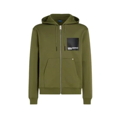 Imagen de KARL LAGERFELD JEANS, para Hombre, Sudadera con Capucha y Cremallera, Verde Hiedra, Talla L