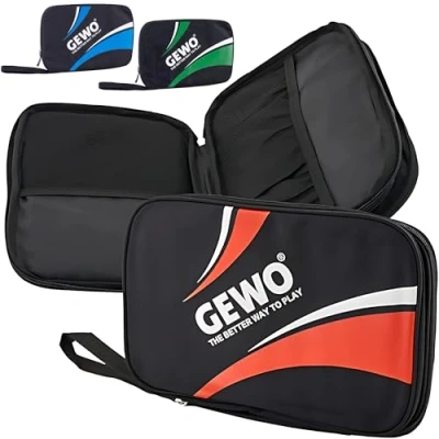 Imagen de GEWO Master Funda Doble de Ping Pong, Unisex Adulto, Blanco/Rojo, 32x23x3