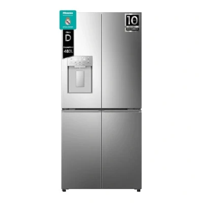 Imagen de Hisense RQ5P470SYID Frigorífico Americano 4 Puertas, Class D, 483 L, Alto 178.5 cm x Ancho 79.4 cm, Color Inox, Metal Tech Cooling, My Fresh Choice, Dual Dispensador de Agua