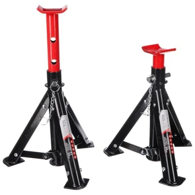 Imagen de SIXTOL Mechanic Car Stand 3T Soporte Plegable para Coche (2 Unidades, Capacidad de Carga 3 toneladas, Altura Ajustable, Compacto y portátil)