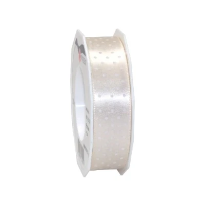 Imagen de Präsent Cinta de satén Estampada, Plateado (Sterling Silver), 25mm 20m