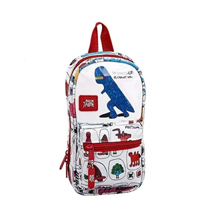 Imagen de Algo de Jaime Plumier mochila 4 estuches llenos, 33 piezas, escolar, Blanco/Multicolor