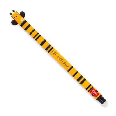 Imagen de LEGAMI Bolígrafo de gel borrable abeja, tinta termosensible, diámetro punta 0,7 mm, longitud 15 cm, negra (2 bolígrafos)