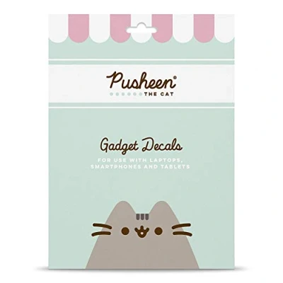 Imagen de pegatinas Pusheen impermeables y reutilizables. Paquete de pegatinas: 16 stickers, optimas para móvil, ordenador, tablet, etiqueta botellas