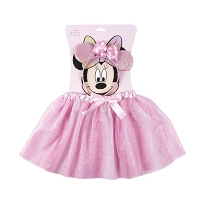 Imagen de Set de Belleza Minnie Mouse Color Rosa Conjunto Completo Incluye Tutú y Diadema al Puro Estilo Producto Original Diseñado en España