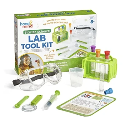 Imagen de Learning Resources Starter Science Lab Tool Set de Instrumentos Principiantes, Laboratorio, recursos, experimentos científicos, Kits didácticos, Ciencias para niños, Multicolor, Talla única (94484)