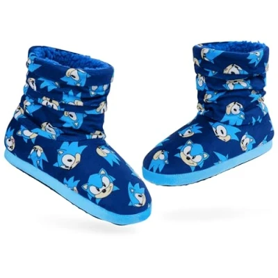 Imagen de Sonic Zapatillas Niño Casa Pantuflas Niño, Andar Por Talla 29 34 Regalos Navidad (Azul, 33 34)