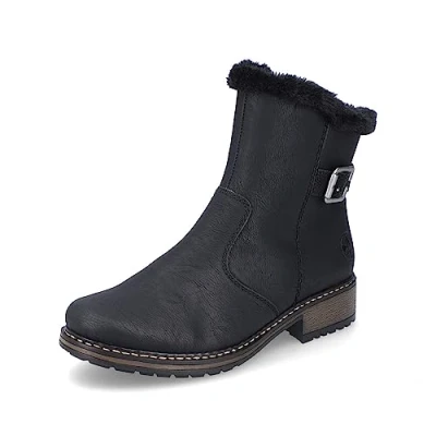 Imagen de Rieker Mujer Botines Z6862, señora Botines,Botas,Medias Botas,Botines,Forradas,Botas de Invierno,Negro (Schwarz / 00),36 EU 3.5 UK
