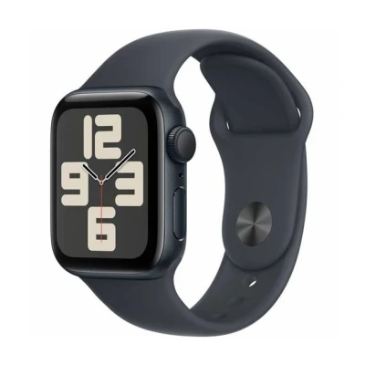 Imagen de Apple Watch SE 2024 40mm Negro (Banda De Silicona Negra M/L)