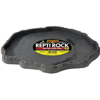 Imagen de Zoo Med Repti Rock Cuenco para Reptiles, Comedero Sostenible Dispensador de Agua y Comida Tortugas, Lagartos, No Tóxico, Resistente, M, 18.5 x 2 15 cm
