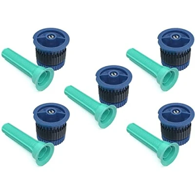 Imagen de Suinga 5 Boquillas HE Van 10 para aspersor de riego Rain Bird, Alta eficiencia y Ahorro Agua. Alcance 2,1 m a 3m, Azul