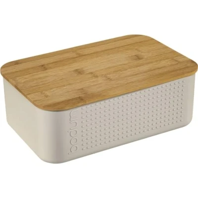 Imagen de Bodum 11740 913 Caja pequeña de pan, plástico, madera, 19.39 x 29.4 10.7 cm, blanco, pequeño