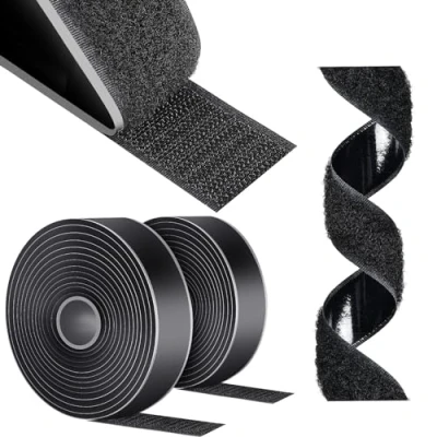 Imagen de AiQInu Belcro Adhesivo Fuerte, 5m x 20mm Auto Doble Cara, Reutilizable Cinta Adhesiva Hook Y Loop Para Doméstica, Bricolaje
