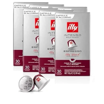 Imagen de ILLY 240 cápsulas compatibles con Nespresso 8 paquetes de 30 café sabor intenso