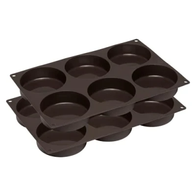 Imagen de Lurch FlexiForm 585086 Juego de 2 moldes silicona para horno (8,5 cm), color marrón