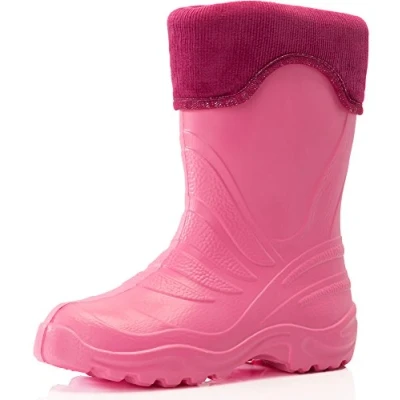 Imagen de Ladeheid Botas de Agua para Niños en EVA Unisexo Goma Impermeables y Niñas Zapatos Lluvia Infantiles Calzado LA CA 01 (Polvo Rosa, 34/35 EU)