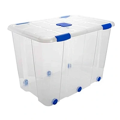 Imagen de AC Caja de ordenación N.º 19 Contenedor para almacenar Juguetes, Libros, Ropa, Mantas Capacidad 160 litros Dimensiones Aprox.: 83,3 x 52,4 52,8 cm