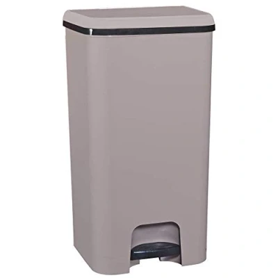 Imagen de COM FORT HOUSE Cubo de Basura con Pedal Capacidad 37 litros Reciclaje Color Marrón Orgánico Cocina 1 unidad Piezas Extraíbles Limpieza Fácil
