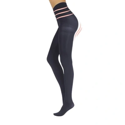 Imagen de CALZITALY Medias Tupidas Reductoras Panty Opaco Moldeador Azul Marino, Negro 80 DEN S, M, L, XL, XXL, 3XL, 4XL Calcetería Italiana (3XL, Marino)