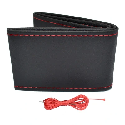 Imagen de Otom Classic DK 103 Funda cubierta para el volante negro/rojo 37 39 Cuero de imitación