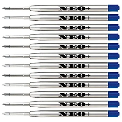 Imagen de Recargas de bolígrafo calidad, 12 piezas, punto 0,7mm. Compatible con Parker Ball Pen también. Recambio Estilo G2 (12 x Tinta azul)