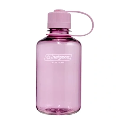 Imagen de Nalgene Sustain Tritan Botella de agua sin BPA hecha con material derivado del 50% residuos plástico, 16 onzas, boca estrecha, flor cerezo