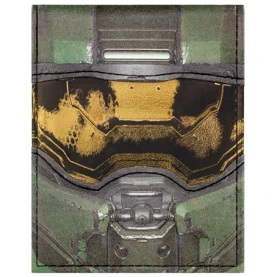 Imagen de UNSC Spartan Master Chief Halo Finish The Fight Billetera/Cartera Bi Fold ID &amp; Portatarjetas, Verde