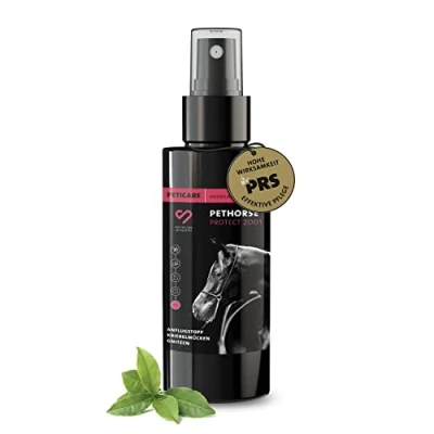 Imagen de Peticare Spray contra la Mosca Negra para Caballos prevenir eficazmente el Eczema de Verano, no más Manta Caballo Eczema, Detener los ataques petAnimal Protect 2001