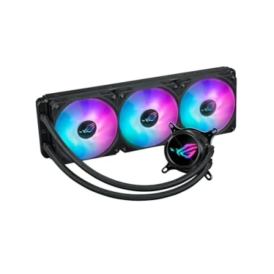 Imagen de ROG Strix LC III 360 ARGB Refrigerador líquido AiO con Bloque de Agua Giratorio 360, Bomba Gen7 v2 Asetek, Ventiladores y Efectos iluminación Aura Personalizados