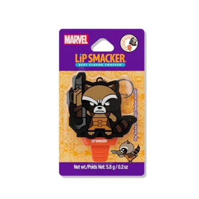 Imagen de Lip Smacker Marvel, Guardianes de la Galaxia, Bálsamo Labial para Niños con Llavero Forma Piruleta Fácil Aplicar, Aceite Ricino, Pop Rockets Candy