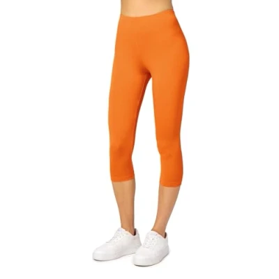 Imagen de Merry Style Leggins 3/4 Mallas Deportivas para mujer fitness Leggings piratas Capri de mujeres verano pantalones Yoga MS10 144 (Naranja, XS)