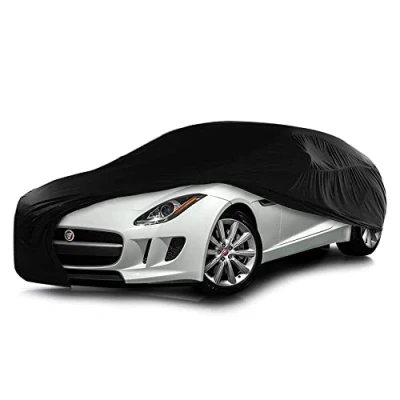 Imagen de Cosmos Funda de Coche para Uso Interior compatible con los principales modelos Coupé, Tejido Elástico, Transpirable y Antipolvo, Suave al Tacto, Ajuste Perfecto, Negro