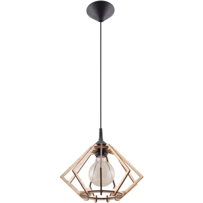 Imagen de Sollux POMPELMO Lampada a sospensione naturale, 1 lampadina, E27, colore: Nero