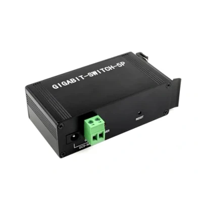 Imagen de Switch Ethernet 5 Puertos Gigabit Full Duplex 10/100/1000Mbps, Industrial Gigabit, 36V, Plug &amp; Play, Protecciones Múltiples, Carcasa Aleación, Montaje Riel DIN