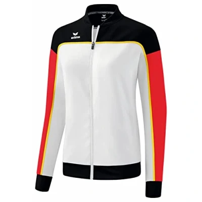 Imagen de erima Change by Funcional Chaqueta de presentación, blanco/negro/rojo, 44 para Mujer