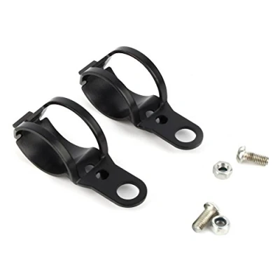 Imagen de Keenso soporte de montaje para intermitentes (2 unidades, fijación por sujeción, horquilla 30 mm, metal negro universal)