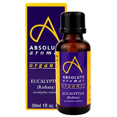 Imagen de Absolute Aromas Organic Eucalyptus Radiata (Australiana) Aceite esencial 100% puro, natural, sin diluir, vegano y crueldad para uso en difusores mezclas de aromaterapia (30 ml)
