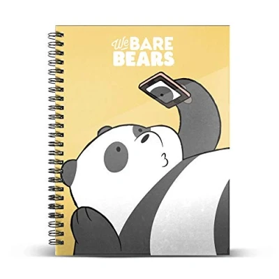 Imagen de KARACTERMANIA 32700 1 Somos Osos Panda Cuaderno Papel Cuadriculado DIN A4, Amarillo