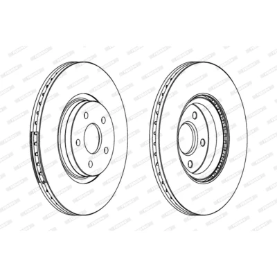 Imagen de FERODO PREMIER DDF1649C 1 Disco de freno 320 25 5 ventilado revestido sin tornillos FORD: Focus 2, Transit Connect Mk2 Familiar, KUGA VOLVO: S40 II